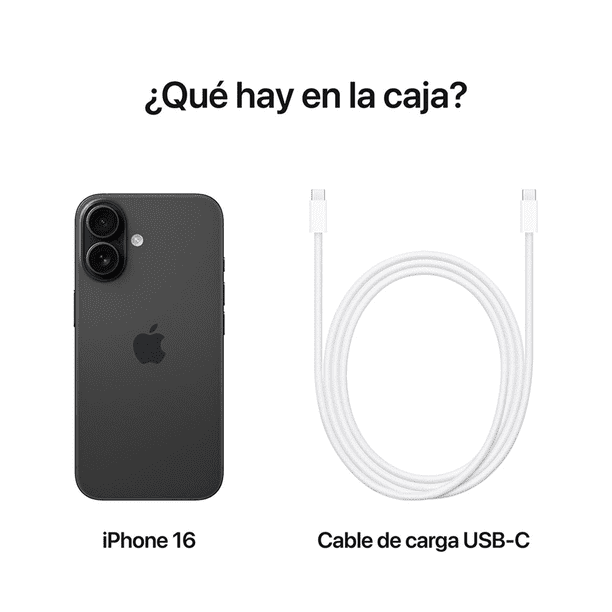 APPLE Celular Apple iPhone 16 128GB 6,1" Negro Liberado