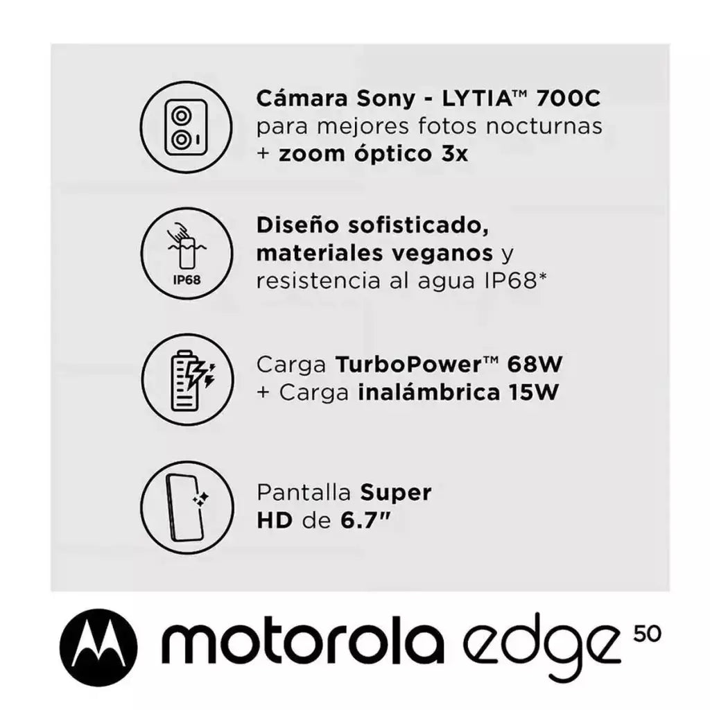 MOTOROLA Celular Motorola Edge 50 5G 256GB 6,67" Peach Fuzz Liberado