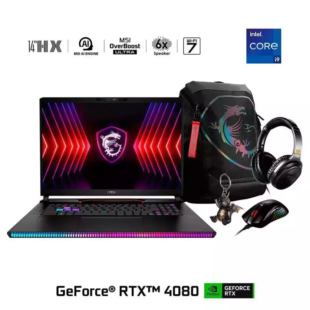MSI Notebook Gamer MSI Raider GE78 HX 14VHG Core i9 32GB 2TB SSD 16" NVIDIA RTX 4080