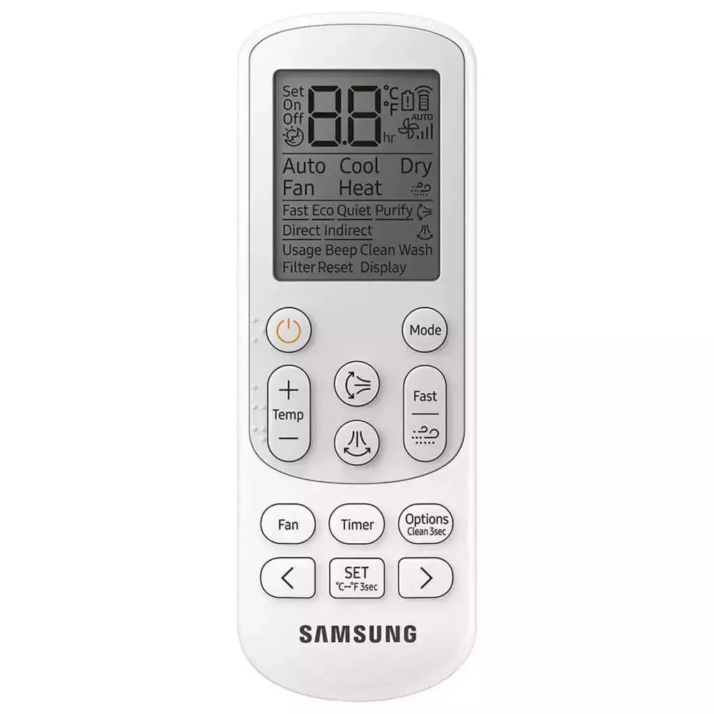 SAMSUNG Aire Acondicionado Samsung AR24BSEAMWK/ZS Wind-Free Inverter 24000 BTU Frío-Calor WiFi