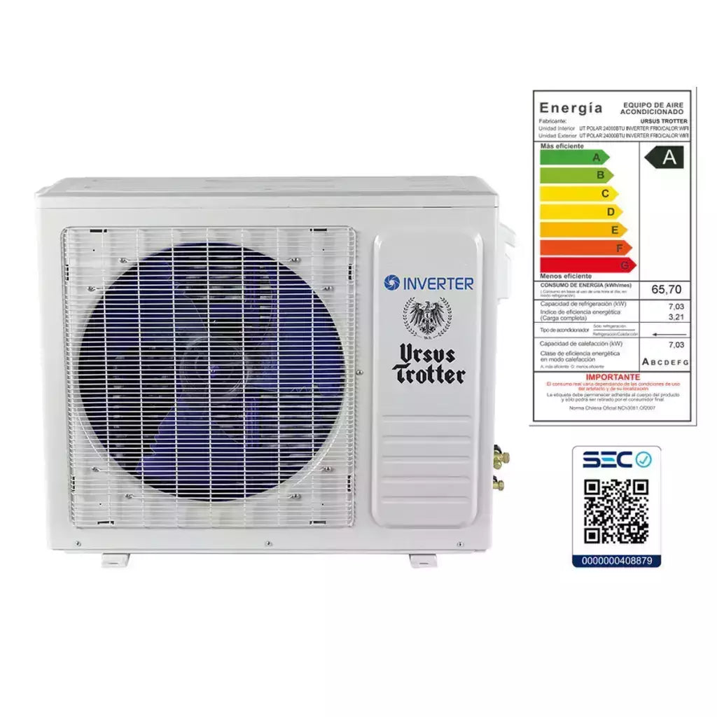 URSUS TROTTER Aire Acondicionado Ursus Trotter Split Inverter Polar 24000BTU WiFi