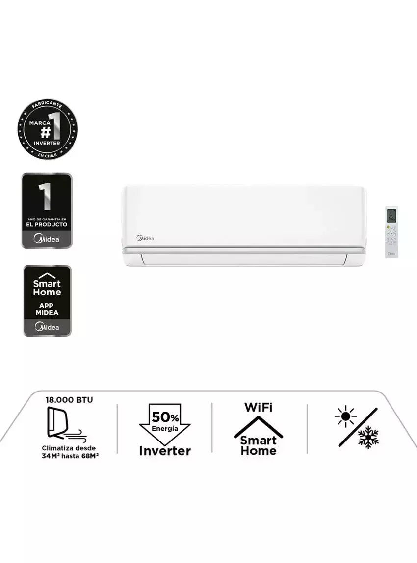 MIDEA Aire Acondicionado Split Midea Xtra18K 18000 BTU