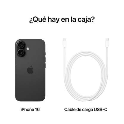 APPLE Celular Apple iPhone 16 128GB 6,1" Negro Liberado