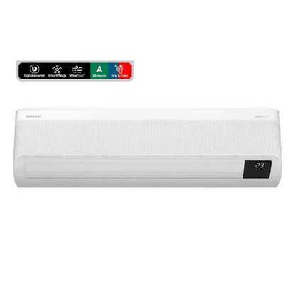 SAMSUNG Aire Acondicionado Samsung AR24BSEAMWK/ZS Wind-Free Inverter 24000 BTU Frío-Calor WiFi